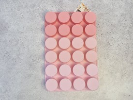 Molde silicona tricolor rosa 24 cilindros